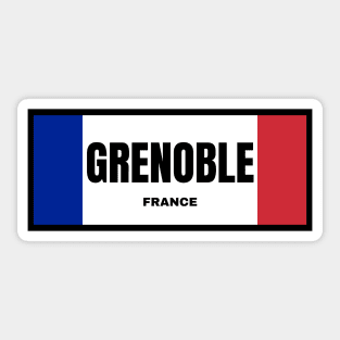 Grenoble City in French Flag Colors Sticker